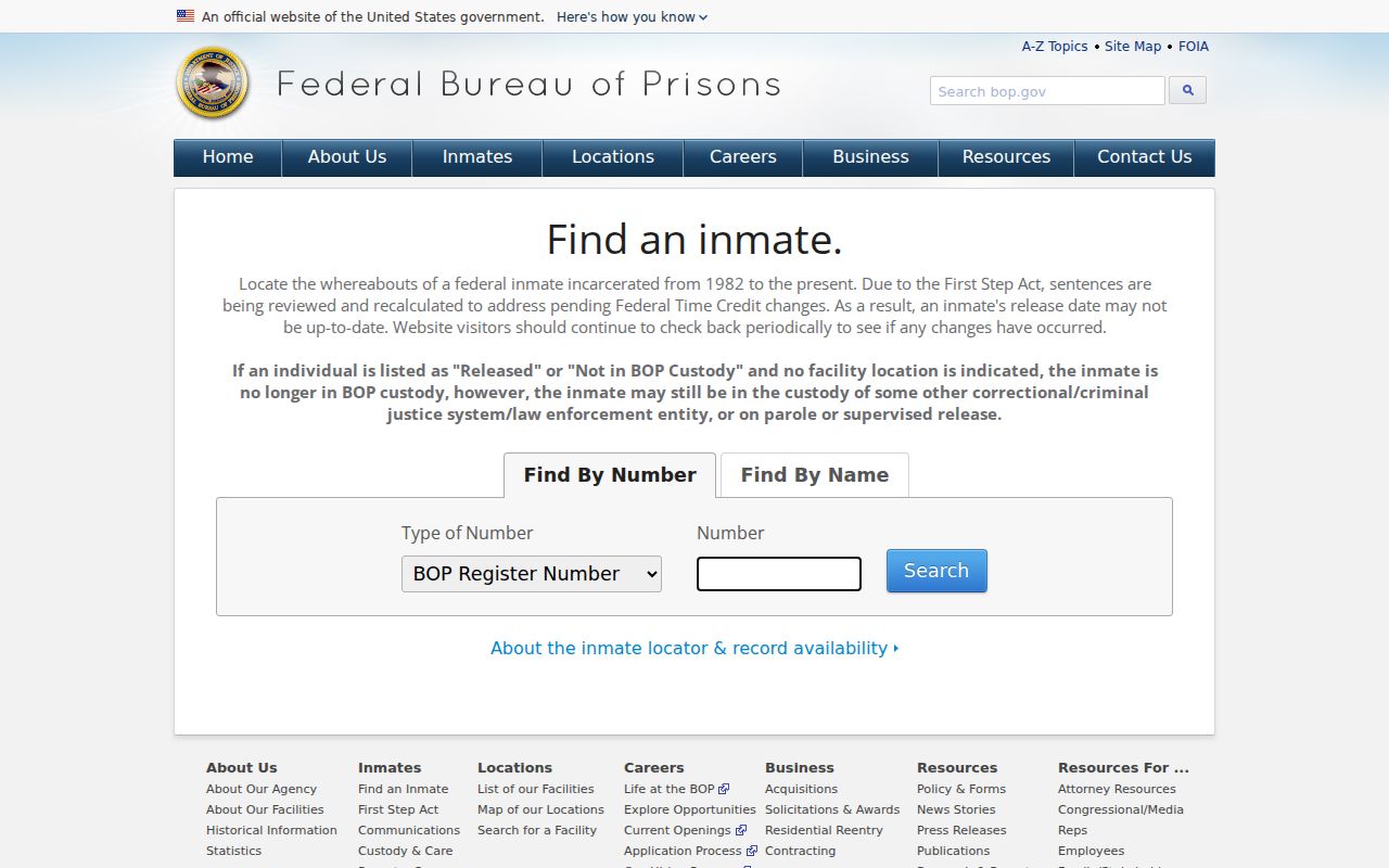 Federal inmate locator compared with Lewis County arrest and jail records