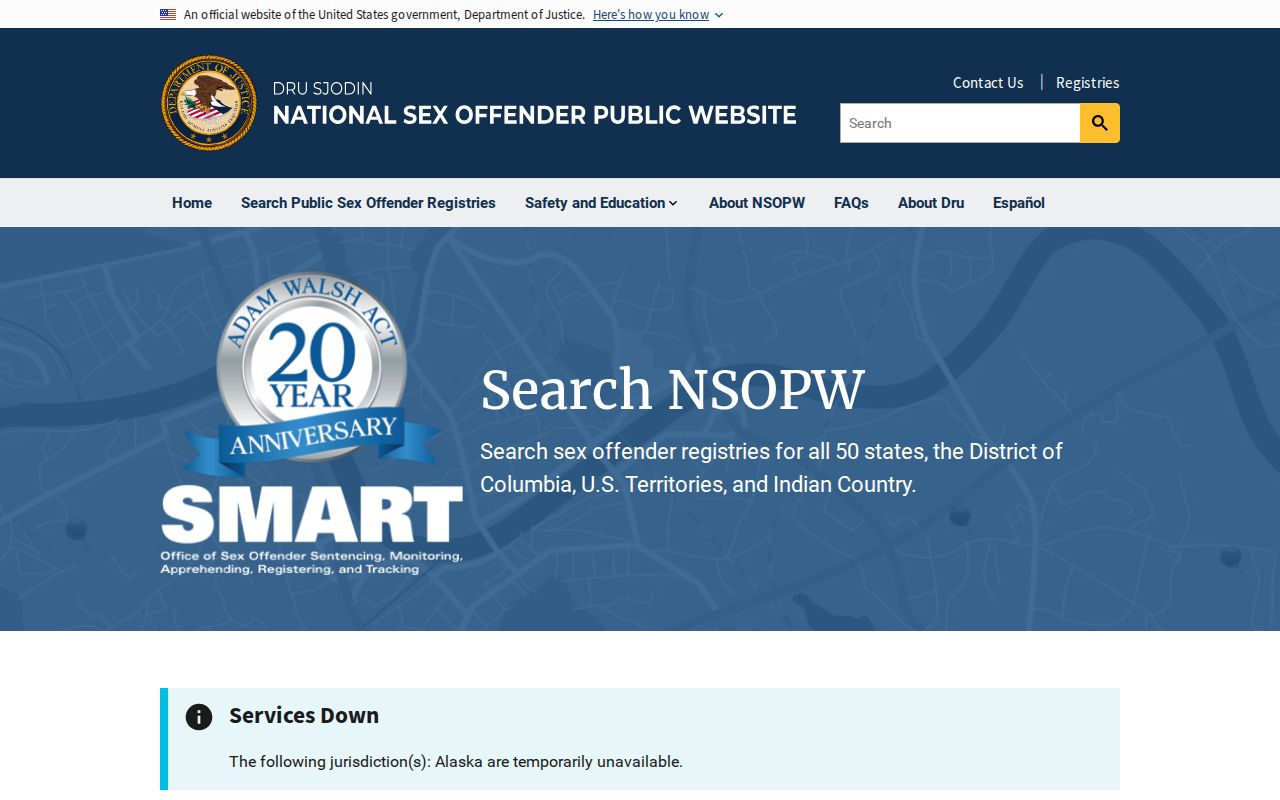 Lewis County sex offender lookup through the official NSOPW national registry search