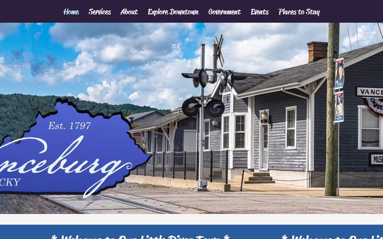 Official City of Vanceburg webpage used to route a police records request through city contact channels